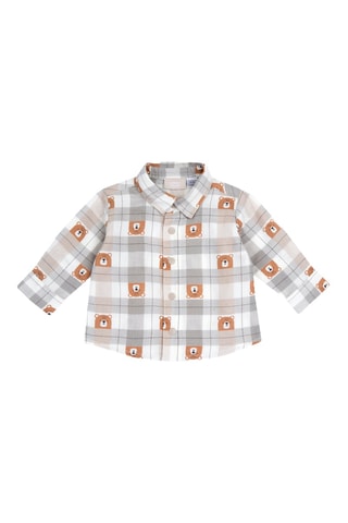 Chemise - Beige et gris clair
