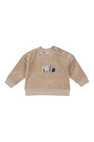 Sweat en velours - Beige