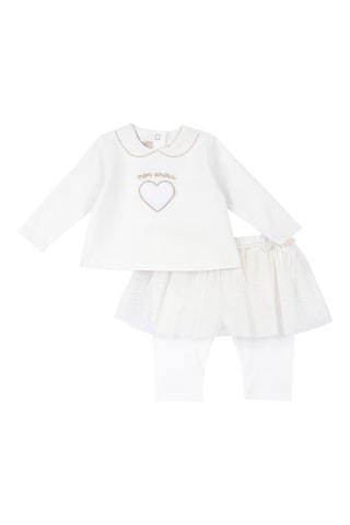 Camiseta y leggings - Blanco