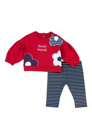 Sudadera y leggings - Rojo y azul noche