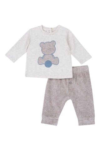 Camiseta y pantalón de pana - Crudo y topo