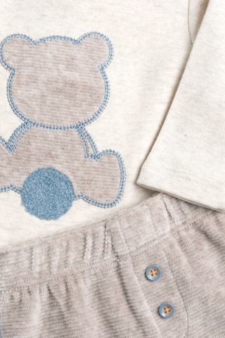 Camiseta y pantalón de pana - Crudo y topo