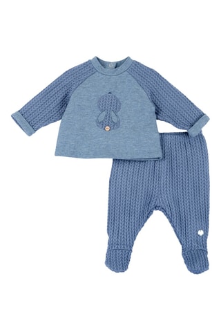 Sudadera y leggings - Celeste