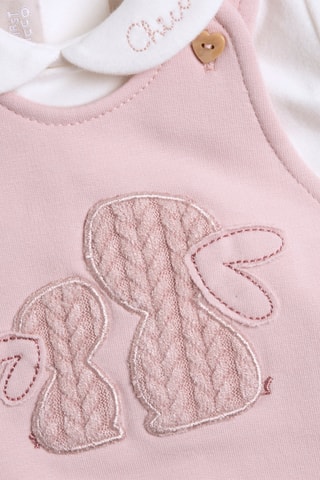 T-shirt et salopette - Rose poudré