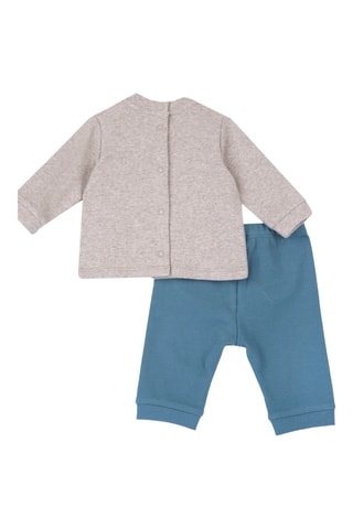 Sudadera y pantalón de chándal - Beige claro y celeste