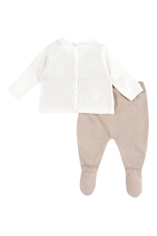 Jersey y pantalón - Blanco y beige