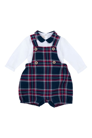 Blouse et barboteuse - Blanc et bleu marine