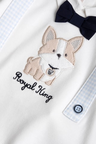 Camiseta y pantalón - Blanco y celeste