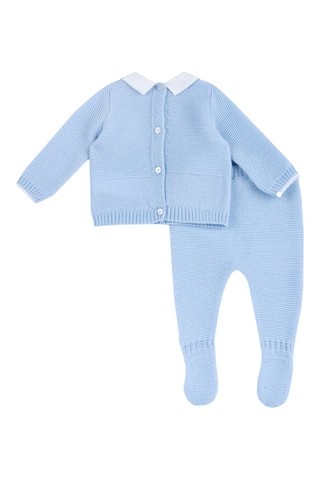Jersey y pantalón de lana - Celeste