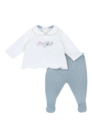 Pull et pantalon - Blanc et bleu cobalt
