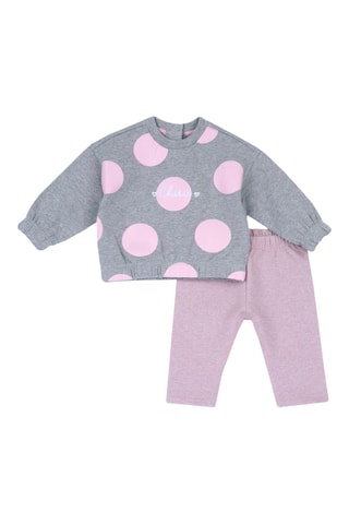 Sudadera y leggings - Gris claro jaspeado