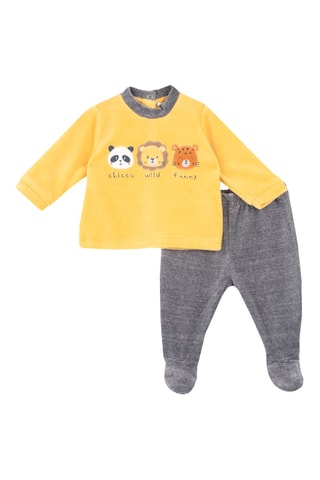 Jersey y pantalón - Gris oscuro y mostaza