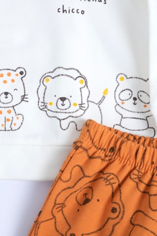 Sudadera y pantalón de chándal - Blanco y naranja