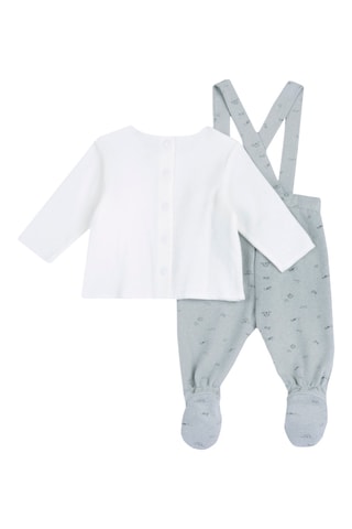Blusa y pantalón - Verde claro y blanco
