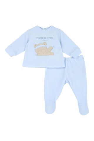 Camiseta y pantalón - Celeste