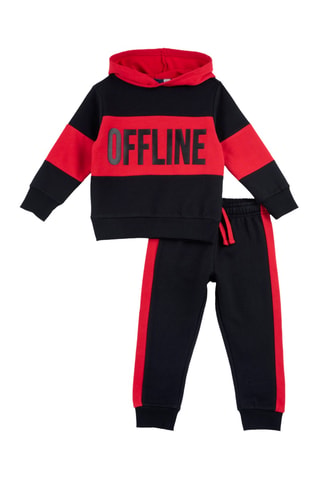 Sudadera con capucha y pantalón - Negro