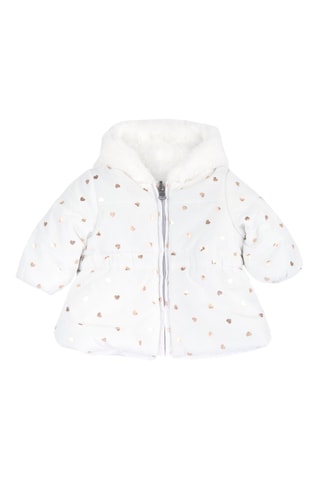 Doudoune réversible à capuche - Blanc