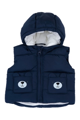 Doudoune sans manches à capuche - Bleu nuit