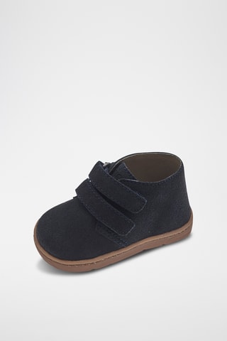 Boots en nubuck - Bleu nuit