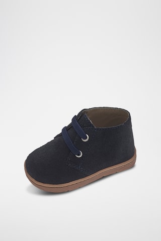Boots en nubuck - Bleu nuit