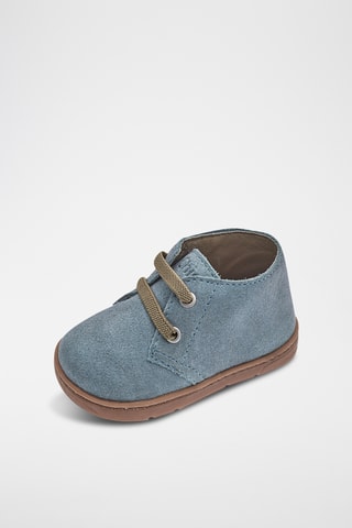 Boots en nubuck - Bleu cobalt