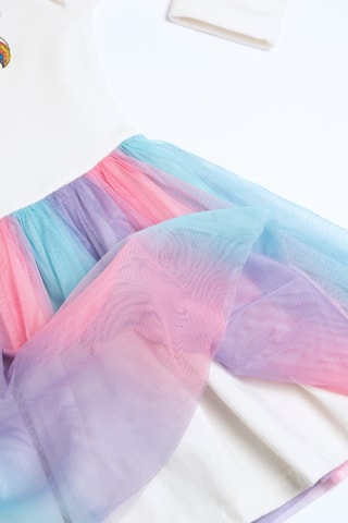 Robe trompe-l’œil - Blanc et rose
