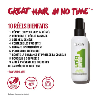 Spray nourrissant 10-en-1 - UniqOne - Thé vert - Cheveux - 150 ml