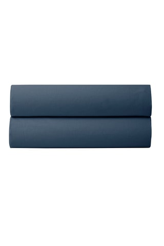 Lenzuolo sotto in cotone percalle 80 fili/cm² Julian - Blu