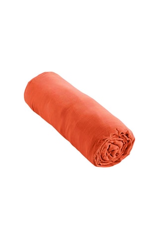 Lenzuolo sotto in garza di cotone 57 fili/cm² - Terracotta