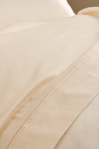 Lenzuolo sopra in raso di cotone 120 fili/cm² - Crema