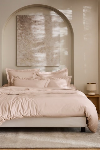 Copripiumino in raso di cotone 120 fili/cm² Prestige - Rosa chiaro