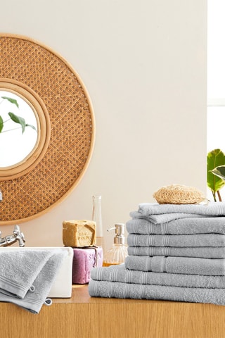 Set bagno - 10 pezzi - Grigio chiaro