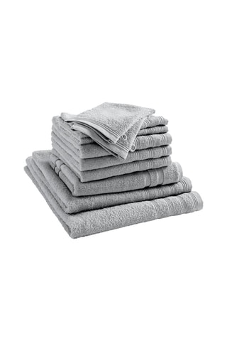 Set bagno - 10 pezzi - Grigio chiaro