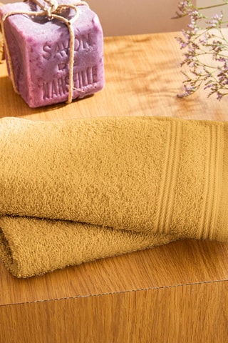 Set 2 asciugamani ospite spugna 100% cotone "Spa" 30 x 50 cm - Mais