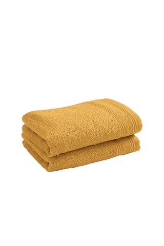 Set 2 asciugamani ospite spugna 100% cotone "Spa" 30 x 50 cm - Mais