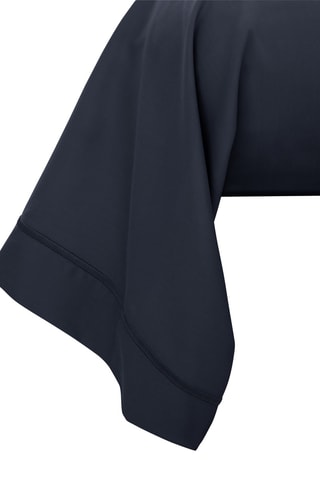 Federa cuscino alla francese in raso di cotone 120 fili/cm² - Blu
