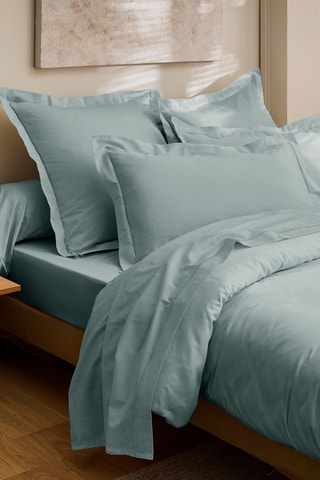 Federa cuscino alla francese in raso di cotone 120 fili/cm² Prestige - Verde