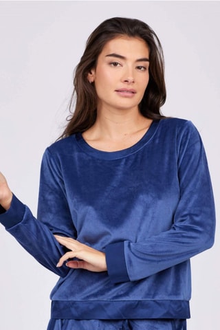 Sudadera de terciopelo Velvet - Azul marino