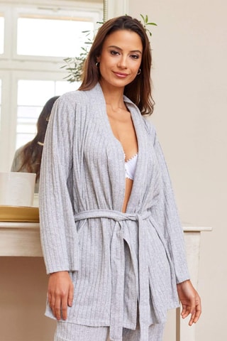 Kimono Lounge - Gris claro jaspeado