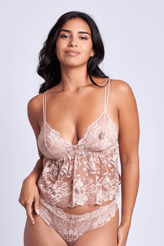 Top de encaje Ami - Rosa empolvado