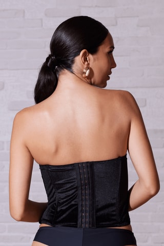 Top bustier Ava - Negro