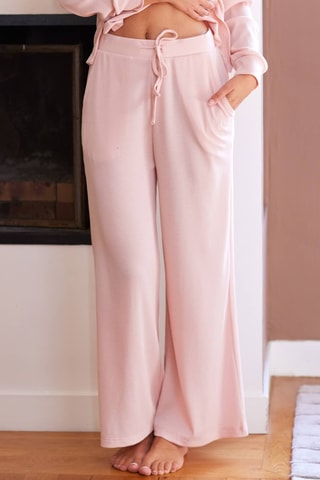 Pantalón de tiro alto Natty - Rosa pastel