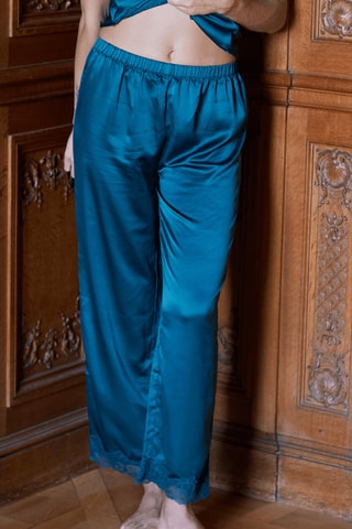Pantalón de tiro alto Virgin - Azul pato