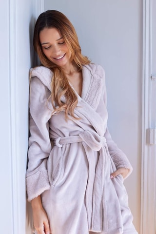 Albornoz con capucha Princess - Beige