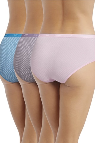 3 shortys Les Pockets Coton - Rose et mauve - Dim