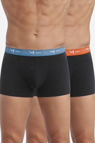 2 boxers Coton Stretch - Noir - Dim