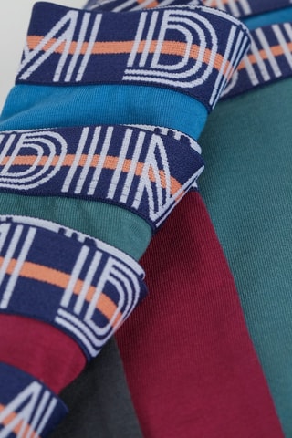 4 boxers Coton stretch - Bleu canard, noir et fuchsia - Dim