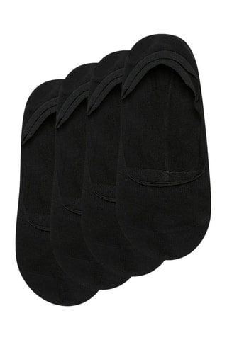 8 protège-pieds Coton Noir