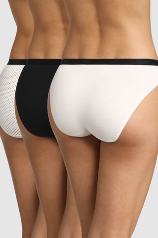 3 culottes Les Pockets - Noir et blanc - Dim