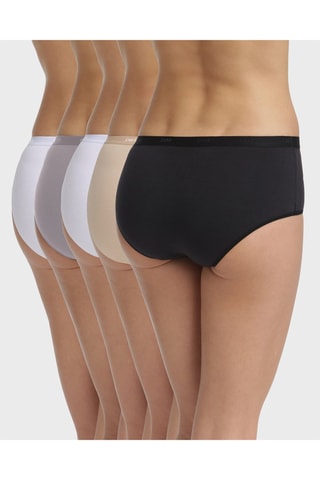 5 shortys Les Pockets EcoDIM - Noir, beige, blanc et gris - Dim